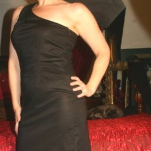 Black Off Shoulder Dress Asymmetrical Body Con 2